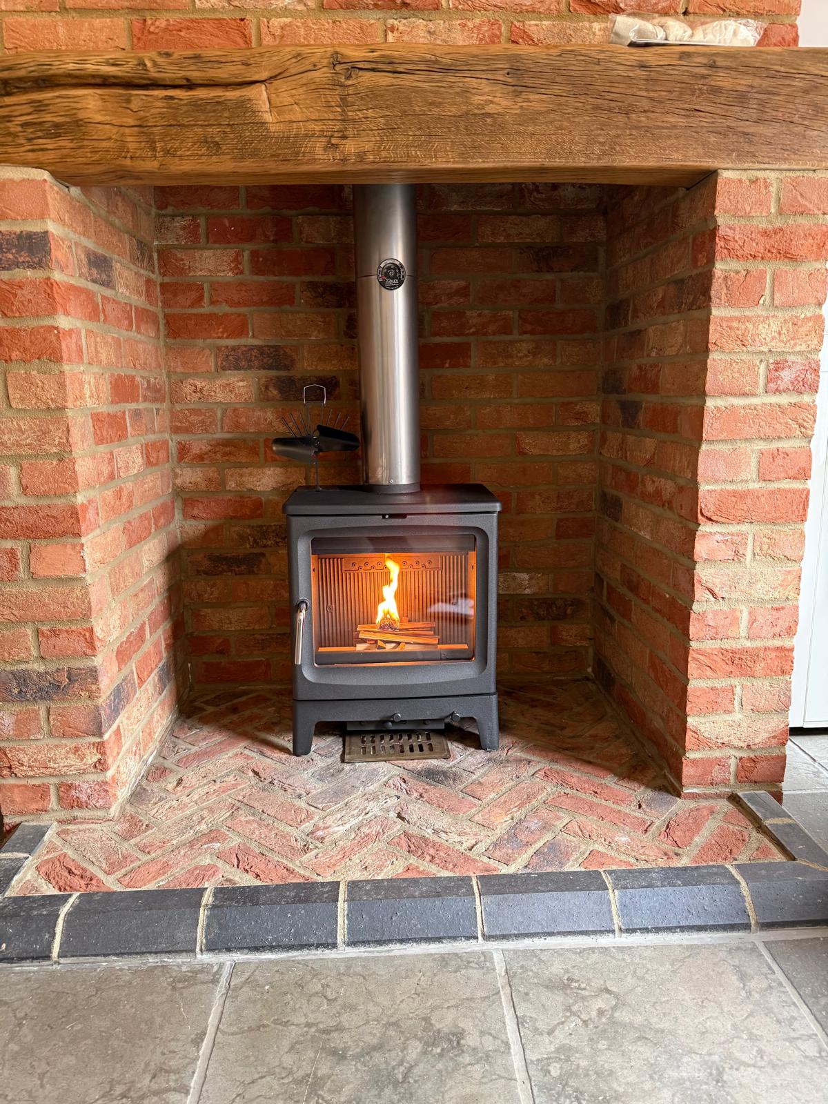 Woodburner installation completed March 2026 — Watmore's Woodburners, Norfolk